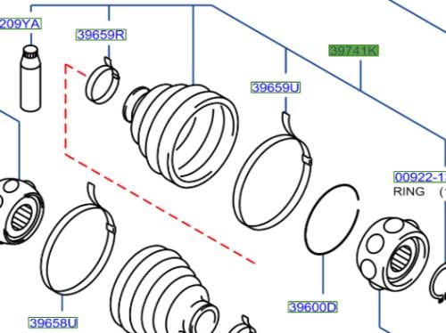جلدة عكس خلفي داخلي  نيسان باترول 2010/2019