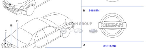 علامة نيسان شنطة خلفي صني 2003/2009