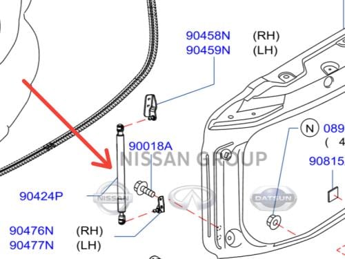 مساعد شنطة  انفنتي QX80 2010/2017