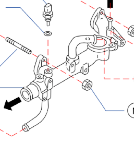 كوع ماء خارجي نيسان مكسيما 2000/2008