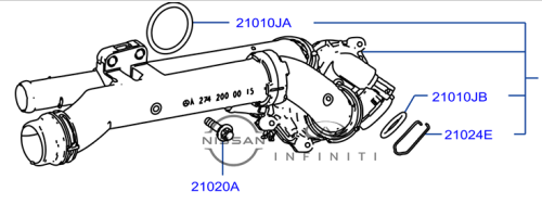 بلف حرارة انفينتي Q50 تيربو 2014/2018