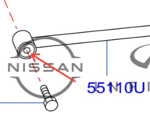 جلبة ذراع سحب خلفي تحت نيسان مكسيما 2010/2015