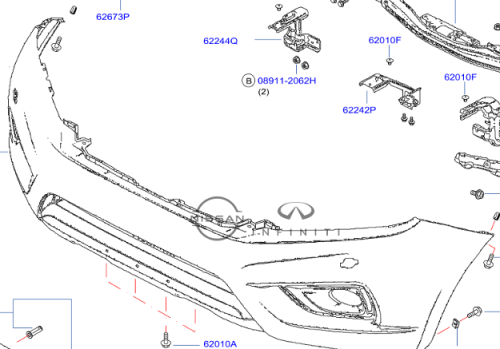 جلدة صدام امامي نيسان نفارا اصلي وكالة 2016/2019