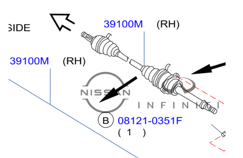 عكس امامي نيسان التيماء 2004/2007 قير عادي صناعة صينية