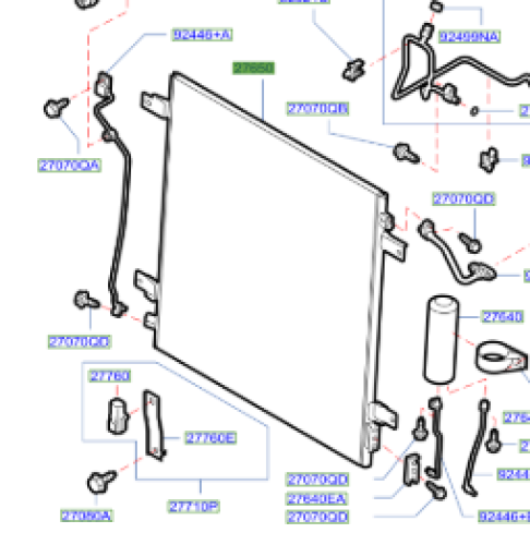 رديتر مكيف انفينتي QX80 2008/2022 صناعه تايلنديه - (721011)