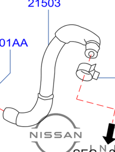 خرطوش تحت نيسان مكسيما 2000/2008 ياباني