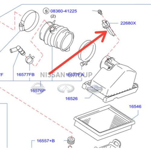 حساس منظم الهواء MASS AIR FLOW صني الهندية 2012/2023