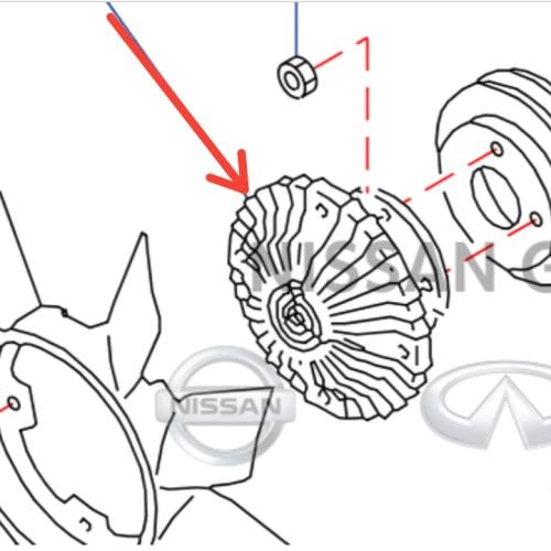 كلتش مروحة نيسان نفارا 2012/2015