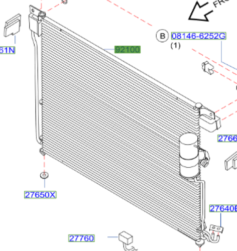 رديتر مكيف باثفيندر 2006/2012+ أكستيرا 2006/2011_ صناعه تايلندية (771017/721049)