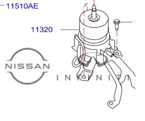 كرسي مكينة نيسان خلفي  باثفندر 2013/2018
