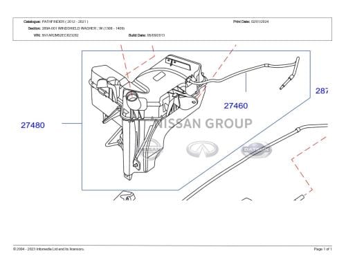 قربة مساحات انفنتي  QX60 2014/2018