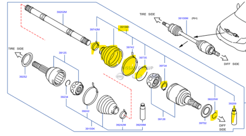 جلدة عكس امامي داخلي نيسان باترول 2010/2019