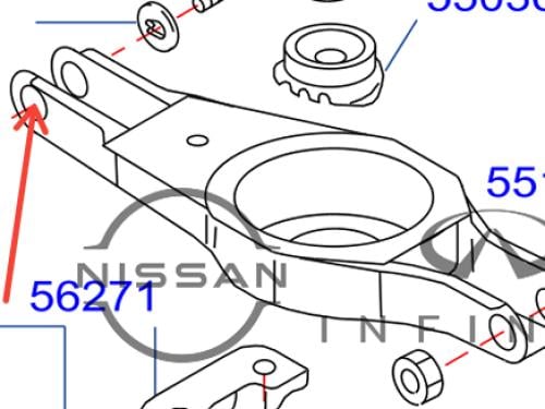 جلبة مقص الياي خلفي نيسان مكسيما 2010/2015