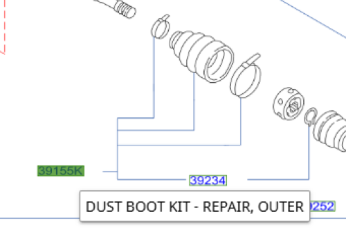 جلدة عكس خارجي نيسان باثفيندر كلاسيك 2006/2013