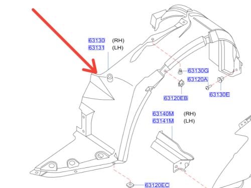 بطانة رفرف امامي نيسان التيماء 2007/2008 تجاري