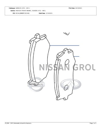 قماش امامي انفنيتي QX60/JX 2014/2016