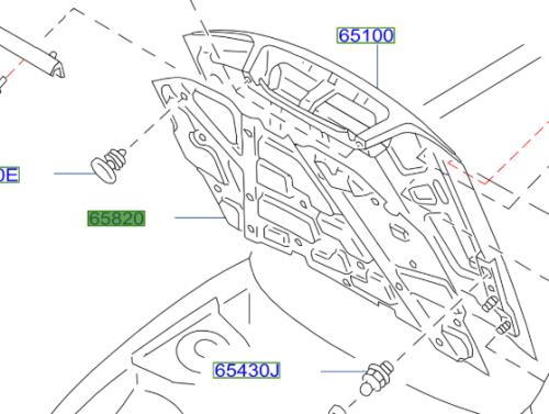بطانة كبوت نيسان مكسيما 2003/2008