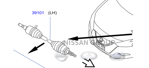 عكس يسار نيسان مكسيما 2016/2018-أصلي وكالة
