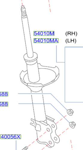 مساعد أمامي نيسان مكسيماء 2000/2008_صناعه يابانية