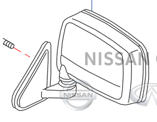 مراية جانبية عادي نيسان بيك اب يسار 2006/2015