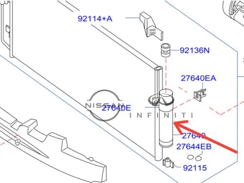 علبة فريون مكيف نيسان مكسيما 2010/2022