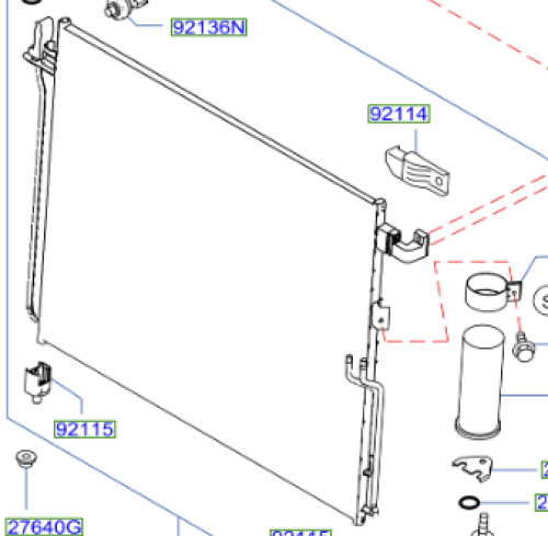 رديتر مكيف_ نيسان نفارا 2008/2015_صناعه تايلندية