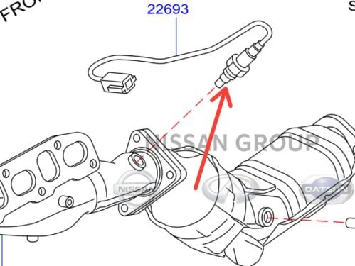 حساس نسبة الهواء إلى الوقود انفنتي QX70/FX ( 2008 - 2019 ) [VQ35HR] VQ35HR TYPE ENGINE