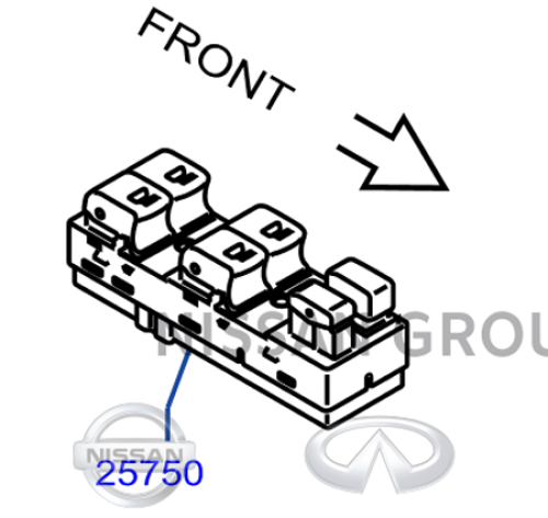 مجموعة ازرار زجاج النوافذ انفنتي QX80 2010/2012