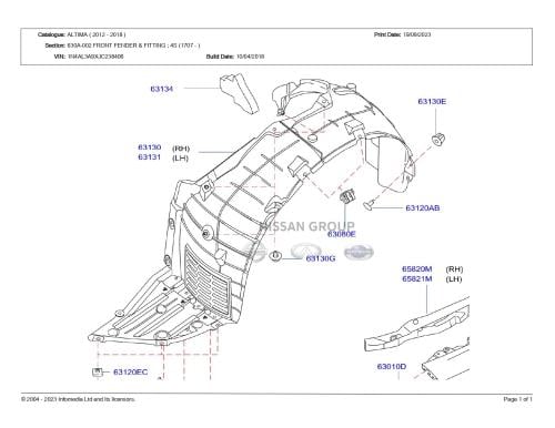 بطانة رفرف امامي التيماء 2016/2018-تجاري