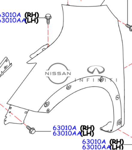 رفرف امامي يمين كيكس 2016/2024 اصلي وكالة