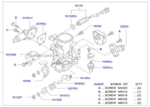 بوابة بنزين نيسان ونيت مكينة 2400