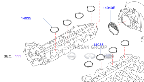 طقم وجه ثلاجة نيسان ارمادا 2005/2010
