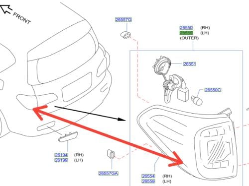 اسطب رفرف خلفي انفينتي 2014/2016 اصلي وكالة