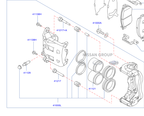 اصلاح كليبر امامي انفينتي 2006/2008