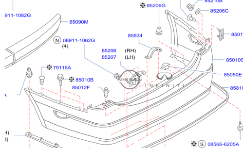صدام خلفي نيسان مكسيما 2000/2008 تجاري