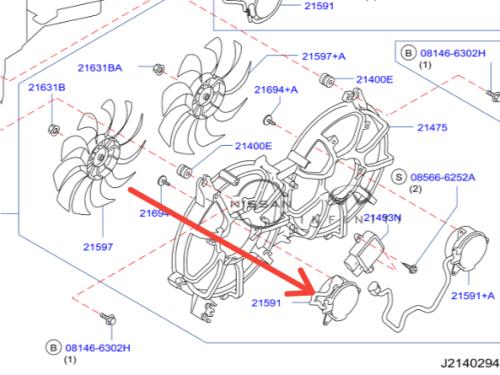 دينمو مروحة تربيد انفينتي 8 سلندر QX70 FX50
