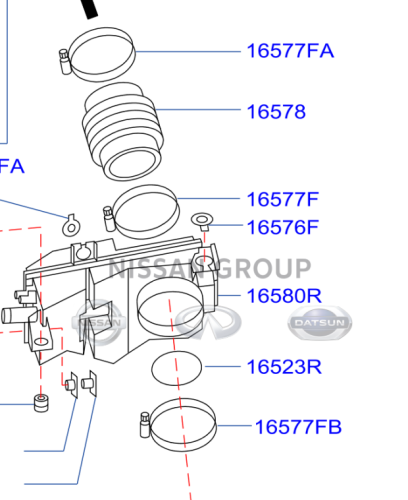 خرطوش قربة هواء نيسان مكسيما 2000/2008