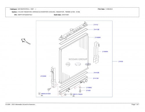 رديتر ماء نيسان باترول فتك 4800 قير عادي