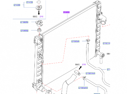 رديتر ماء انفنتي FX 50 , QX 70  2008 /2019