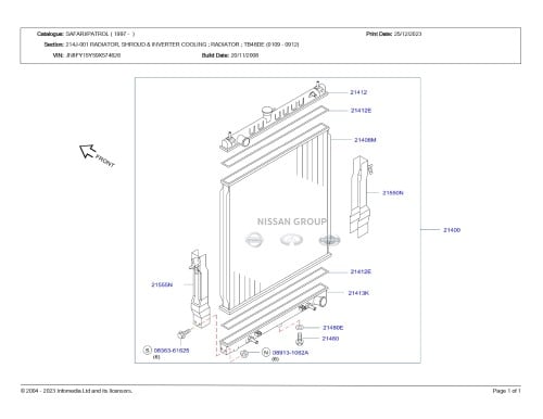 رديتر ماء نيسان باترول 4800 _ أتوماتيك