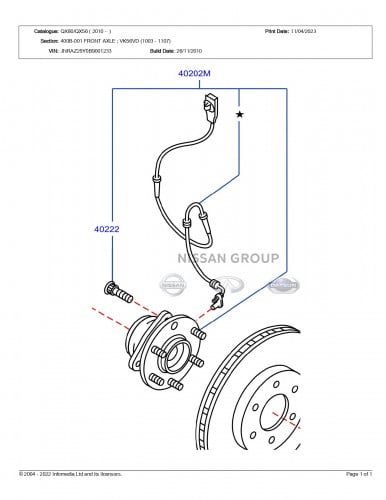 فلنجة هوب امامي انفنتي QX56 2010/2011/QX80 2010/2018