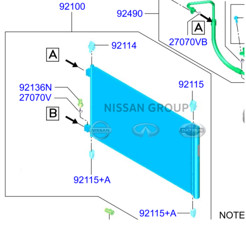 رديتر مكيف اكس تريل 2014/2022_صناعة تايلندي