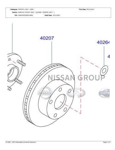 هوب امامي انفنتي 2006/2008 FX35/Q70/M ( 2010 - 2020 )