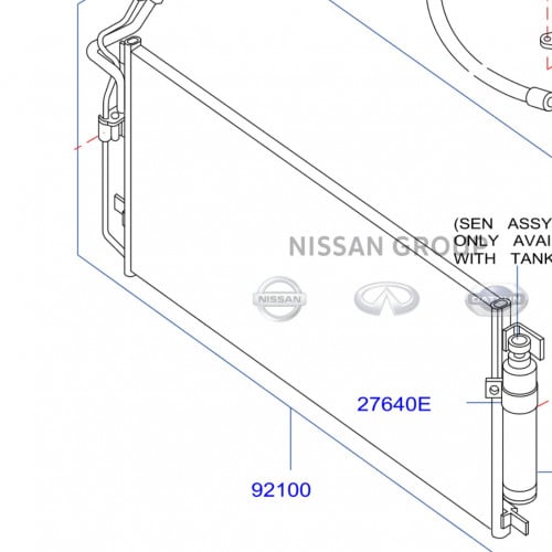 رديتر مكيف نيسان التيماء 4سلندر صناعة تايلندية