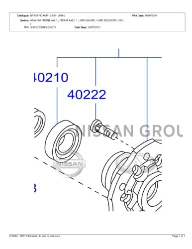مسمار كفر امامي ونيت 2006/2016
