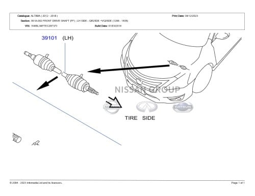عكس امامي يسار نيسان التيماء 2013/2018 6 سلندر