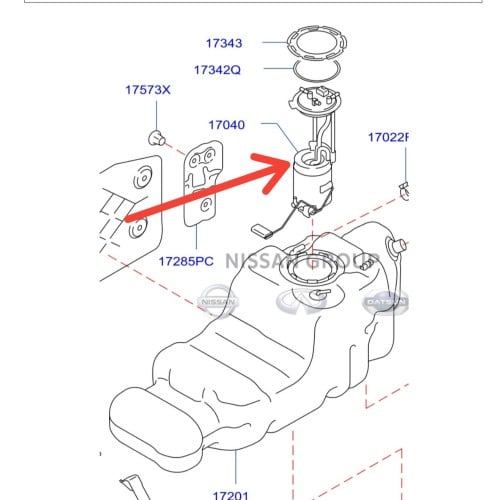 عوامة بنزين كاملة مع الطرمبة نيسان باترول مكينة 400 2010/2022