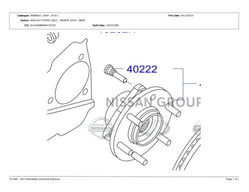 فلنجة امامي نيسان ارمادا 2012/2006