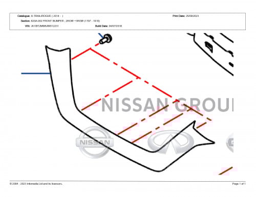 زيق اسود تحت الشبك الامامي نيسان اكس تريل 2018/2022
