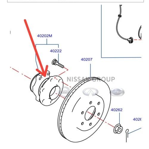 رمان أمامي مع الفلنجة نيسان نفارا 2016/2022 (891009)_ صناعه تايوانية